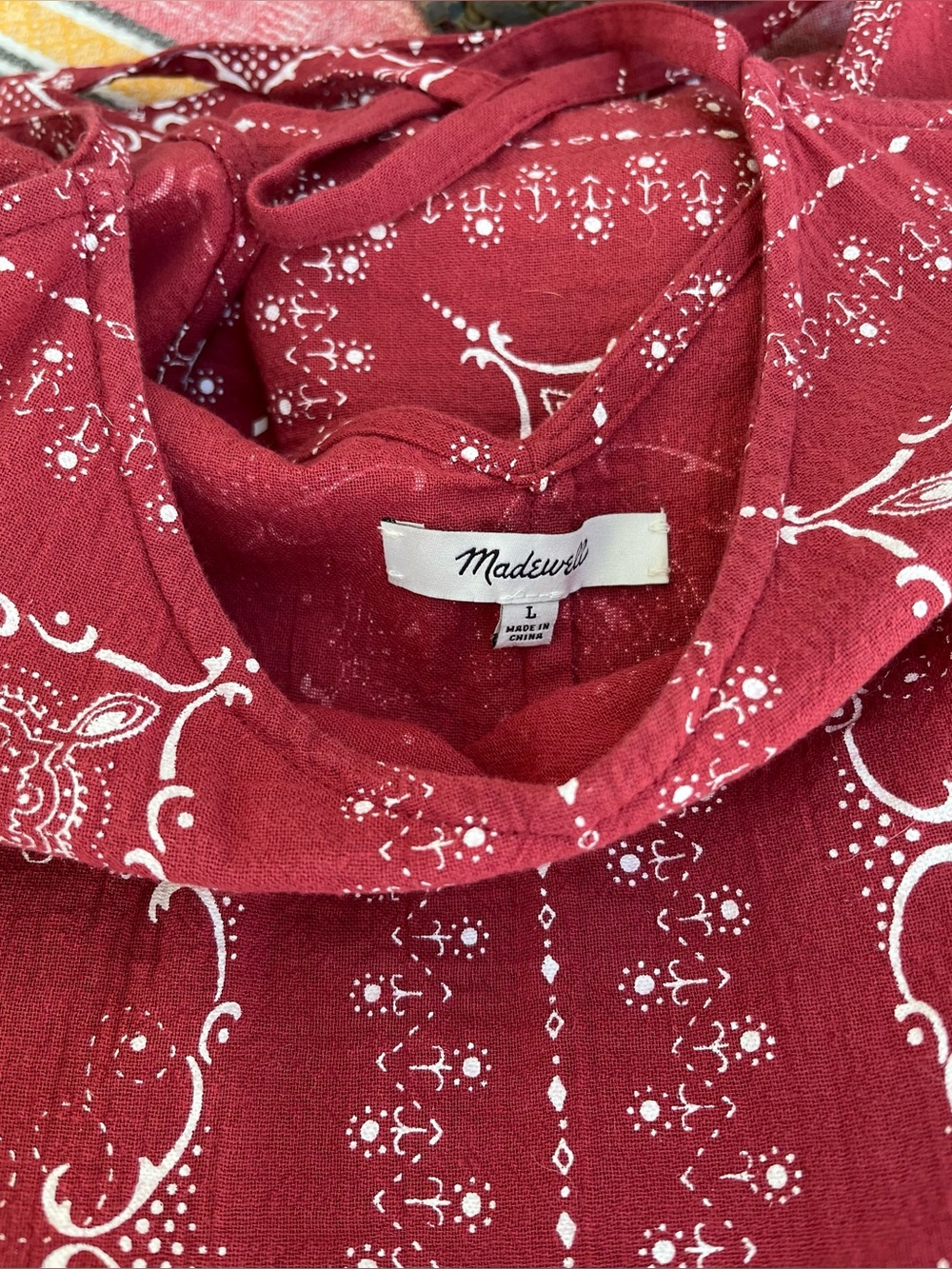 Madewell Red Bandana-Print Top